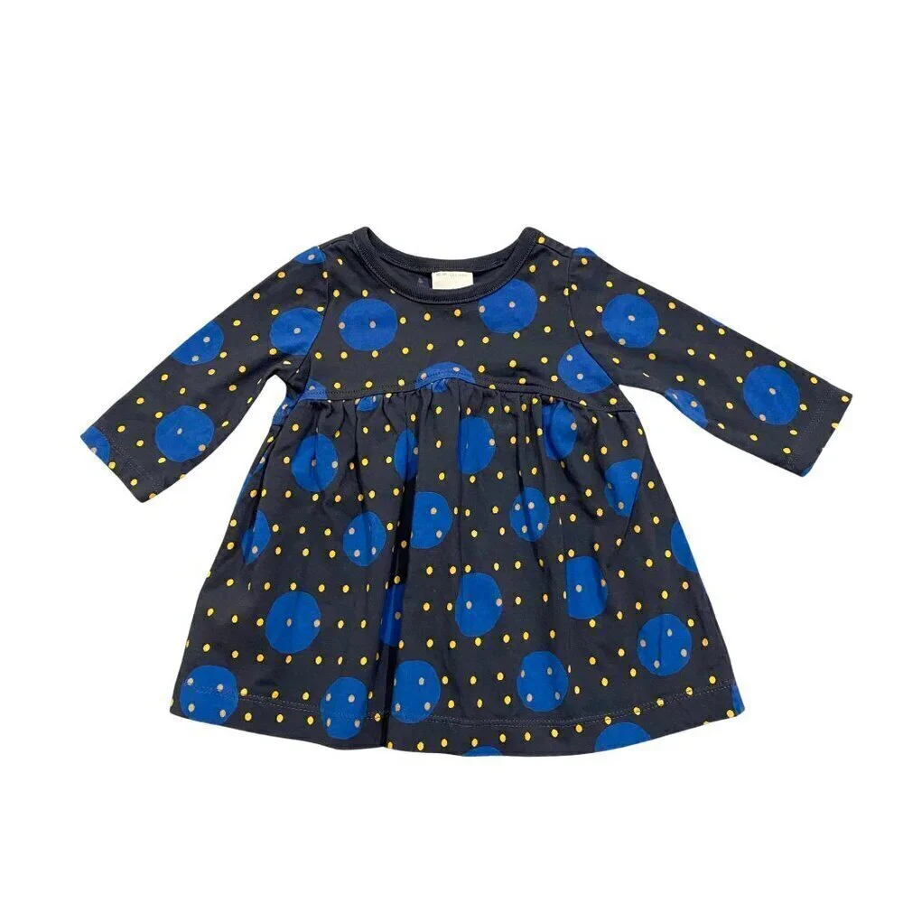 Hanna Andersson Baby Girl's Polka Dot Dress - Size 60cm/3-6 months - Like New!